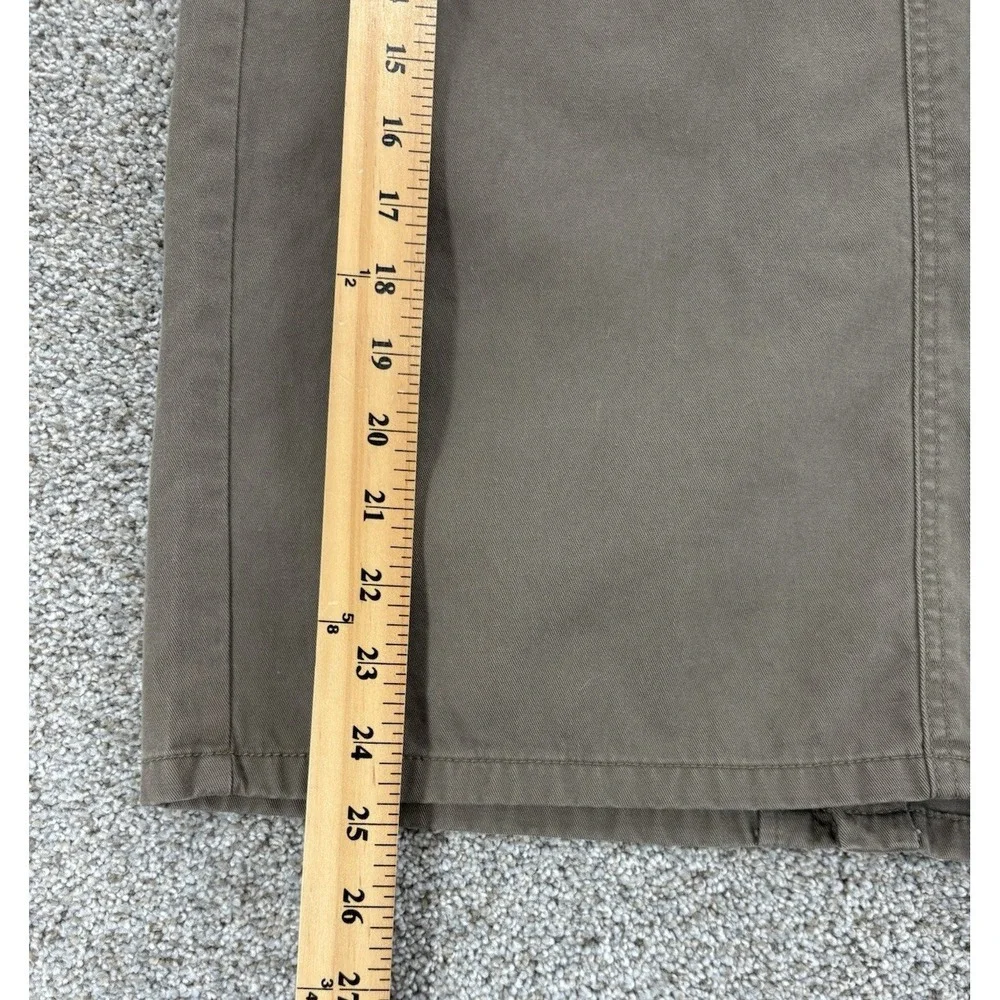 LRL Ralph Lauren Jeans Co. Olive Pencil Skirt Women's 8‎ Green Canvas Back Slit